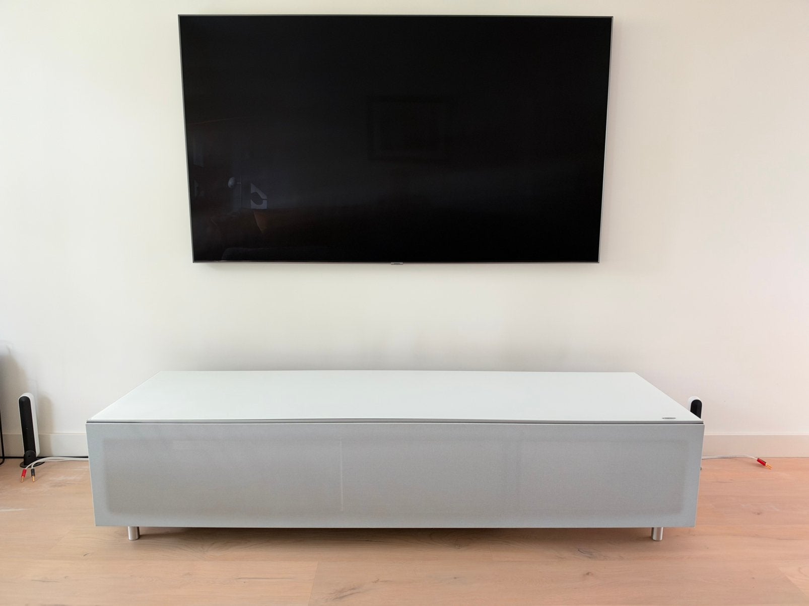 JUST RACKS audio/tv kast, Ophalen, Gebruikt, 150 tot 200 cm, Glas