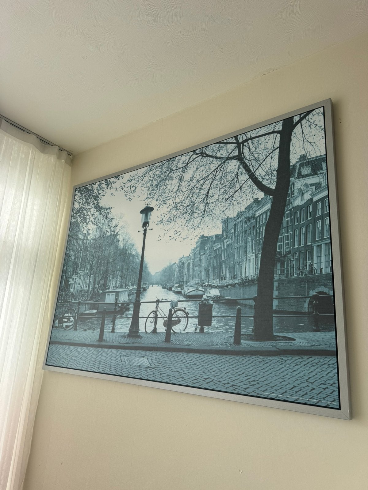 Amsterdam schilderij, Huis en Inrichting, Woonaccessoires | Schilderijen, Tekeningen en Foto's, Ophalen, Zo goed als nieuw, 125 cm of meer