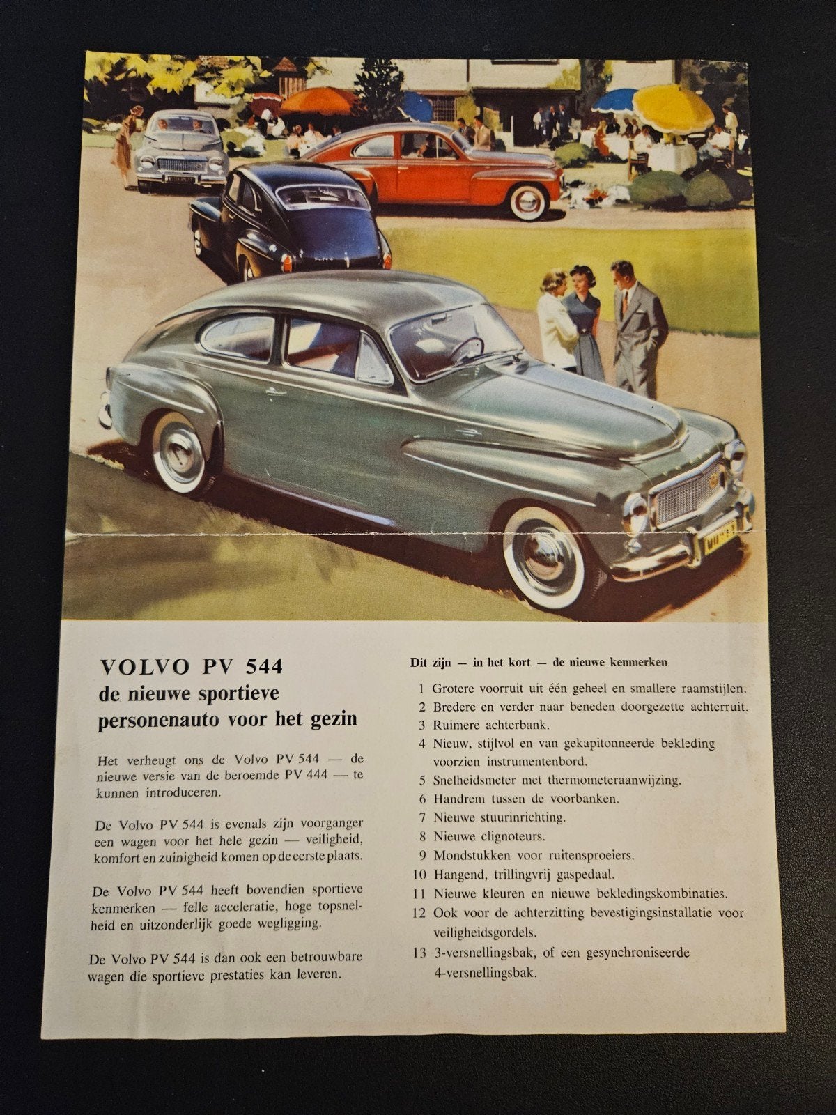 Leaflet Volvo PV 544 1958, Ophalen of Verzenden, Zo goed als nieuw, Volvo