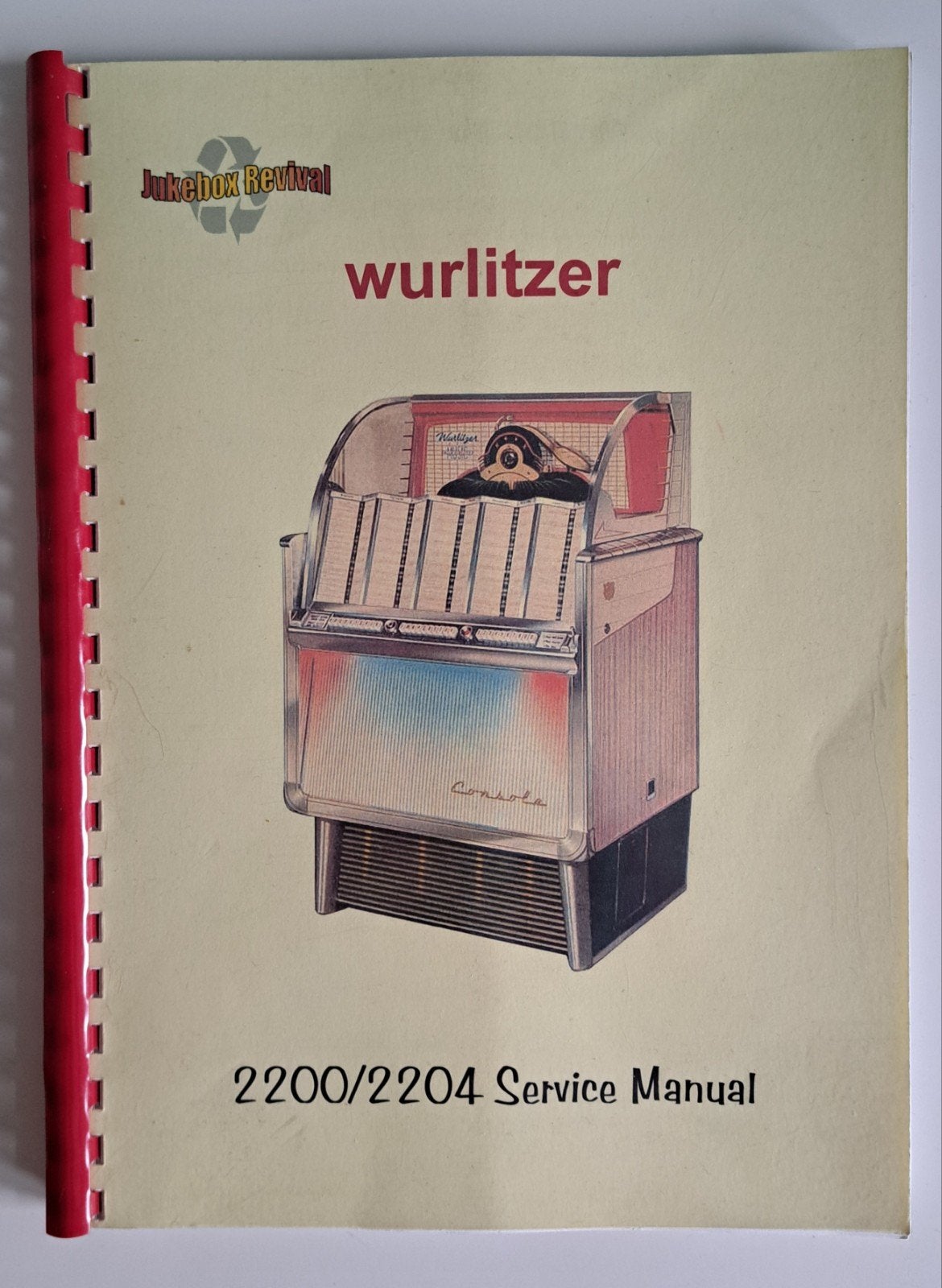 Service Manual Wurlitzer 2200 en 2204, Verzamelen, Automaten | Jukeboxen, Ophalen of Verzenden, Wurlitzer