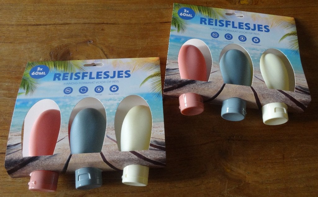 Setje Reisflesjes -- 60 ml NIEUW (5 euro per setje), Ophalen of Verzenden, Nieuw, Overige typen