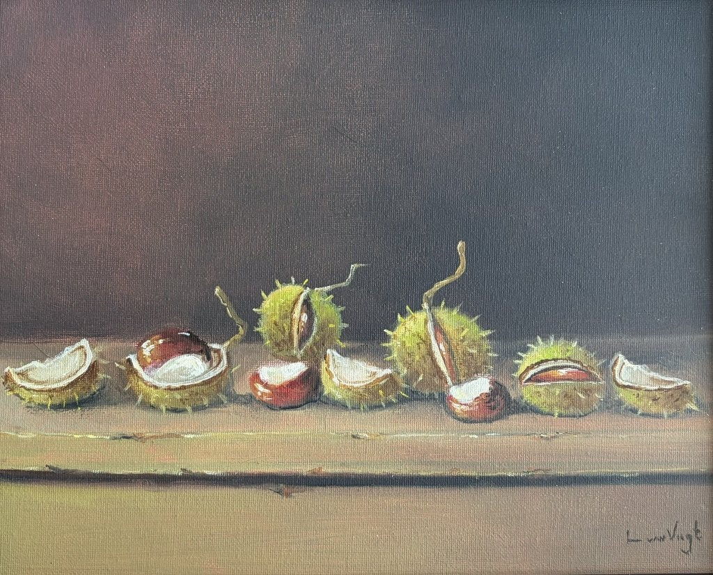 Leen van Vugt, stilleven met kastanjes, Ophalen