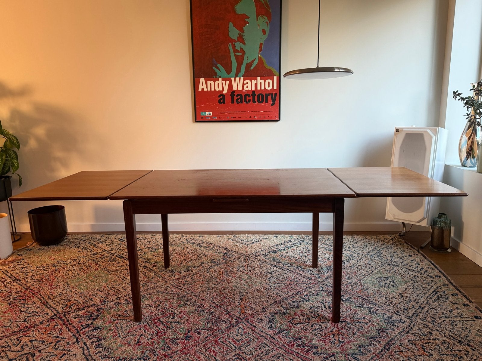 Uitschuifbare Teakhouten Eettafel - Vintage Stijl
