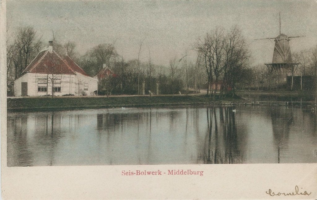 Seis-Bolwerk - Middelburg Seismolen 1902 molen, Ophalen of Verzenden, Voor 1920, Gelopen, Zeeland