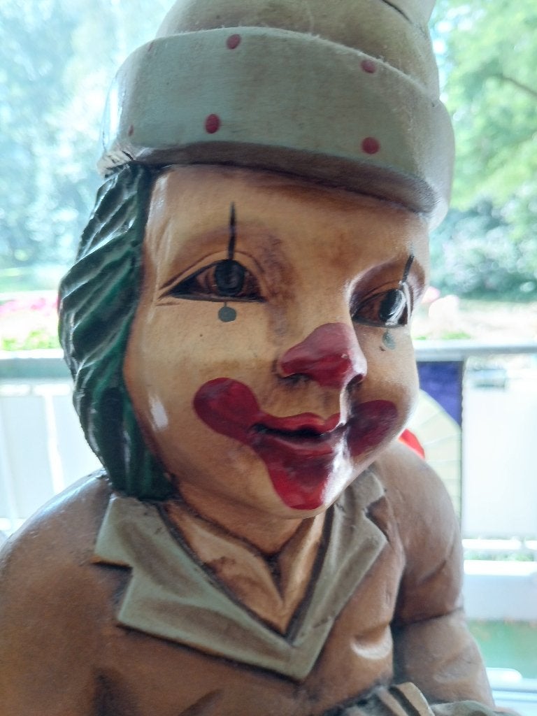 Houtsnijwerk clowns, Ophalen, Groep mensen, Handgemaakt, Beeld