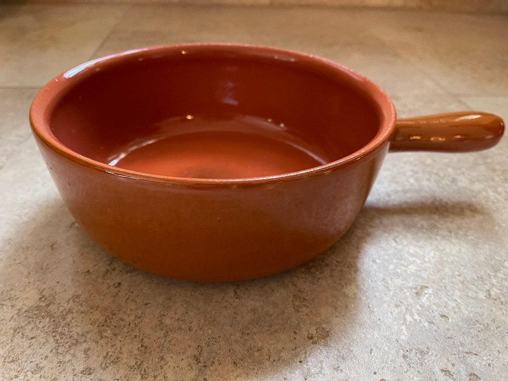 "Schaal/Kom met Steel" van Aardewerk Kleur: Cognac bruin, Ophalen of Verzenden, Overige stijlen, Aardewerk, Schaal of Schalen