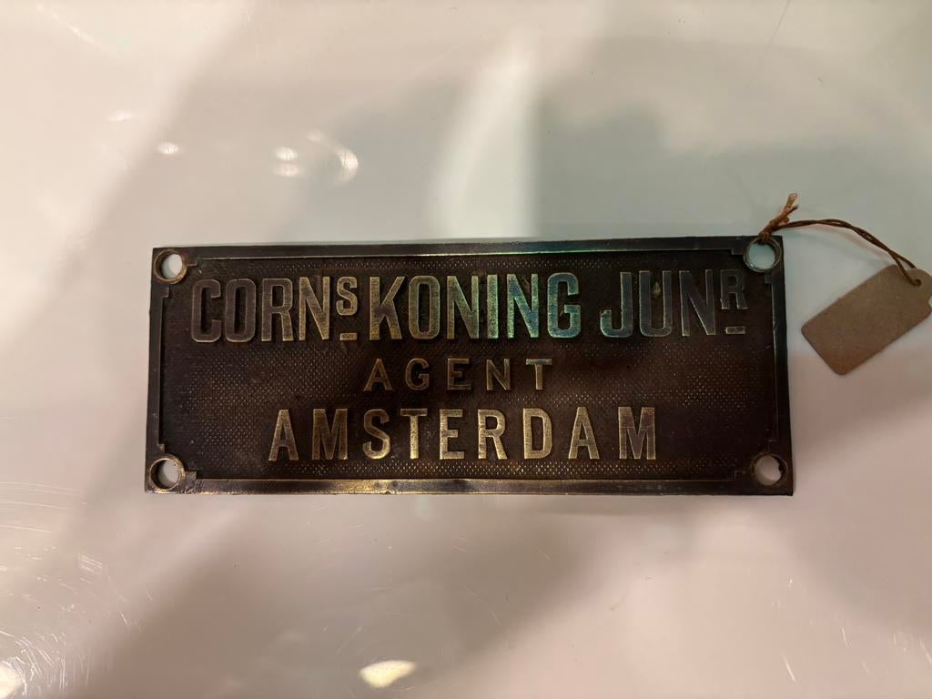 Bronzen plaatje Amsterdam, Ophalen of Verzenden