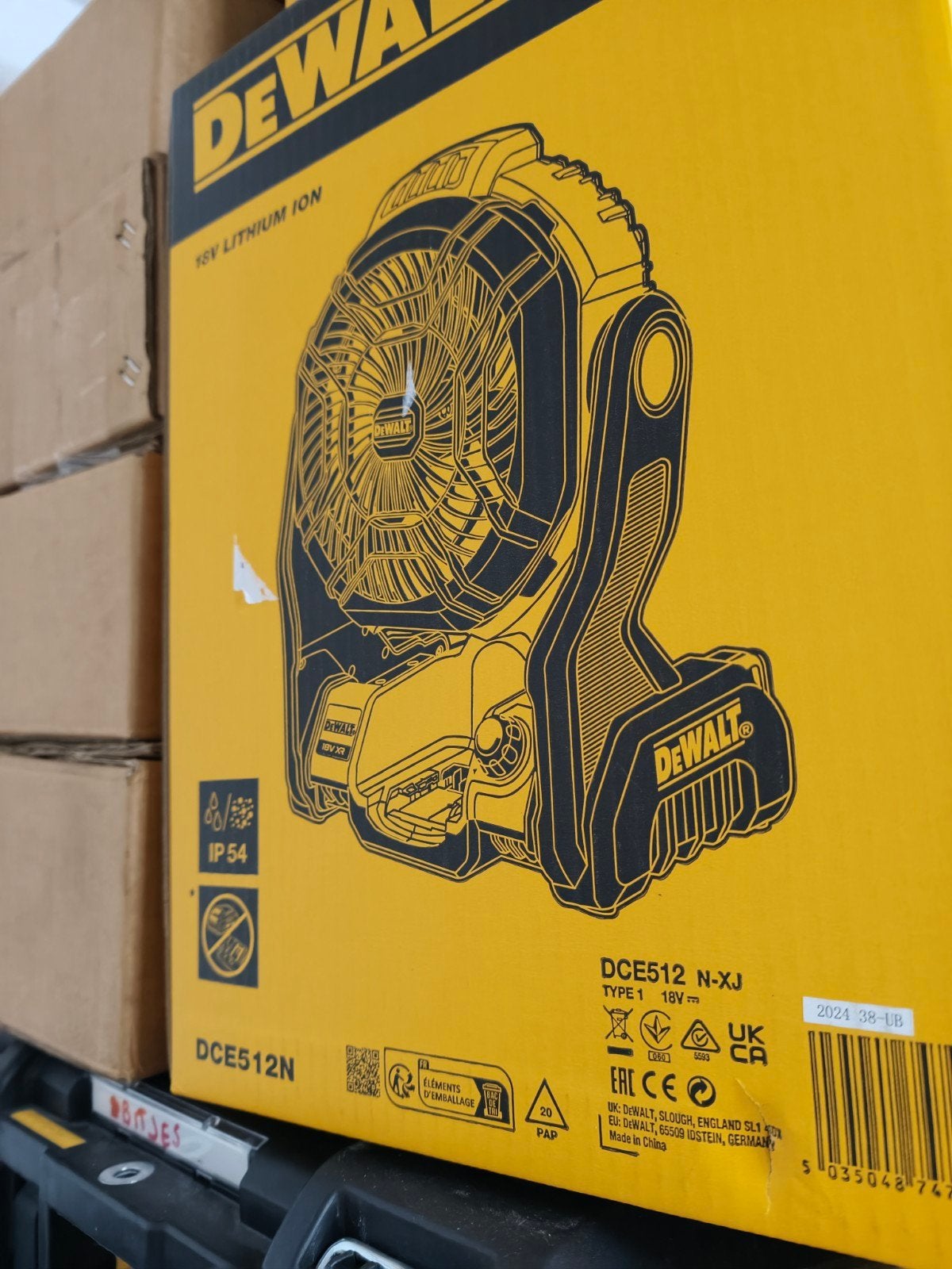 DeWalt DCE512N-XJ 18V XR Ventilator (Nieuw)