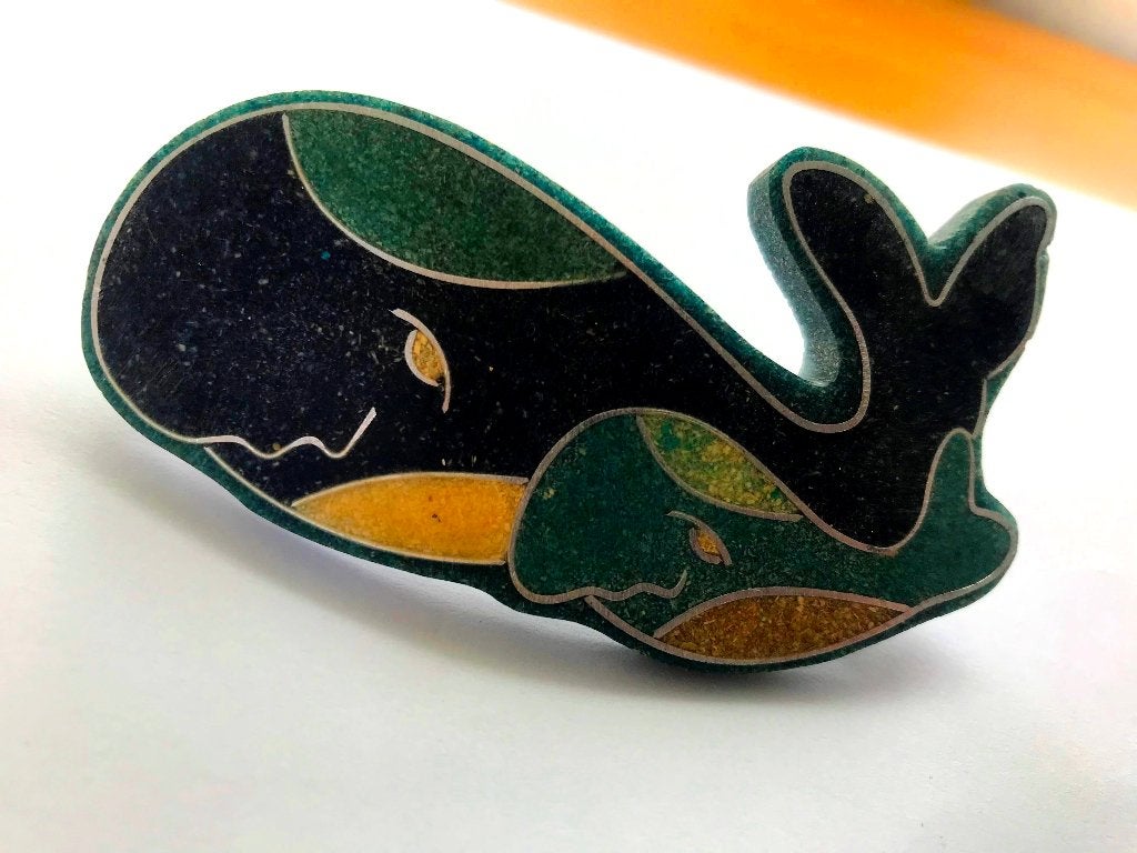 Vintage prachtige grote Walvis hair clip, haarspeld, Verzenden, Zo goed als nieuw, Haarspeld