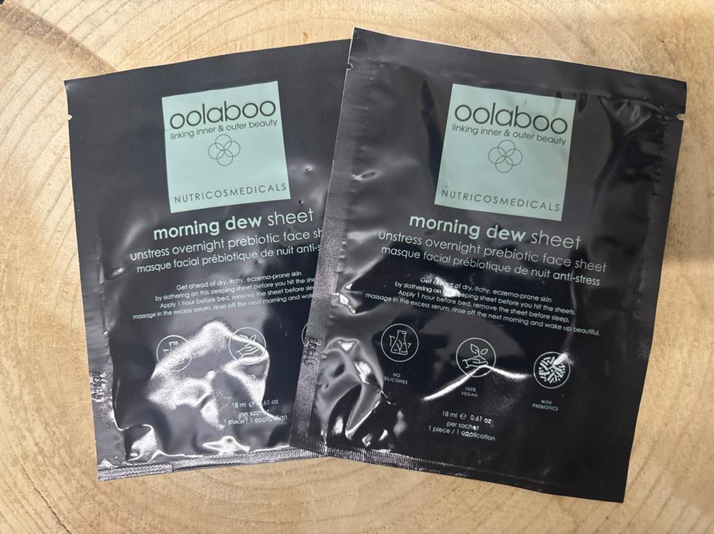 2x Oolaboo morning dew face sheet nieuw, Ophalen of Verzenden, Nieuw, Gehele gezicht, Verzorging