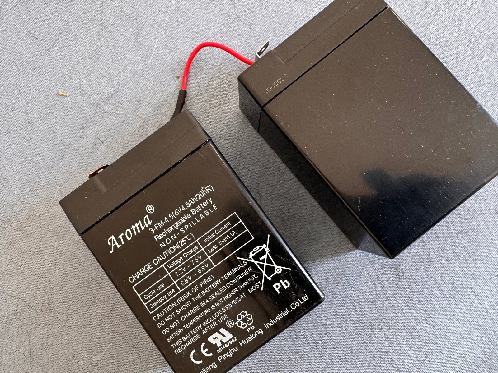 Aroma 6V 4.5Ah Loodaccu - Oplaadbare Batterij, Ophalen of Verzenden, Gebruikt, Oplaadbaar