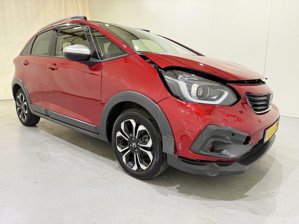 Honda Jazz Crosstar 1.5e:HEV Aut. Clima/Carplay (bj 2022), Honda, 1498 cc, Overige brandstoffen, Rood