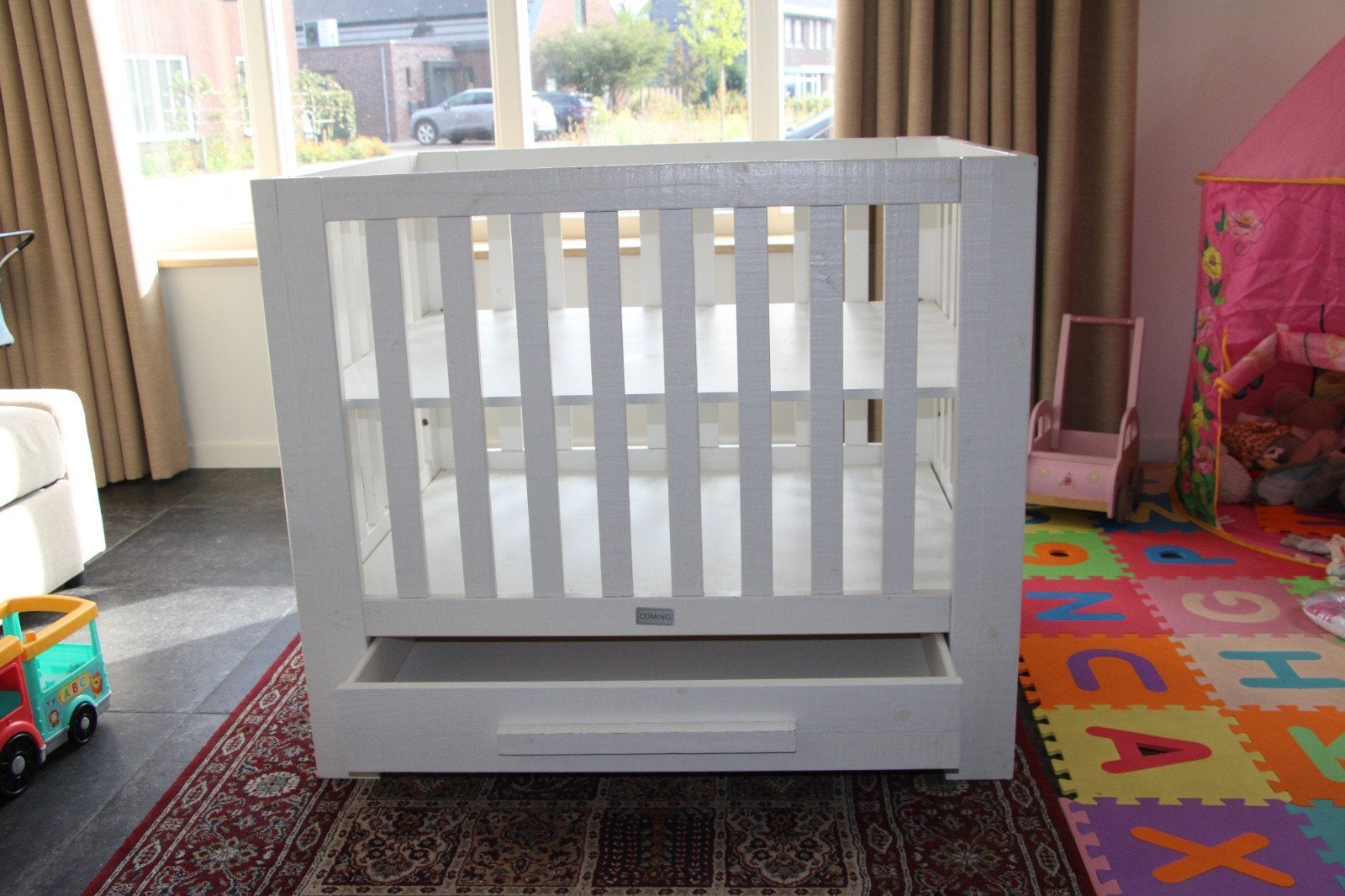 Witte houten box met lade, Kinderen en Baby's, Boxen, Ophalen, Gebruikt, Lade