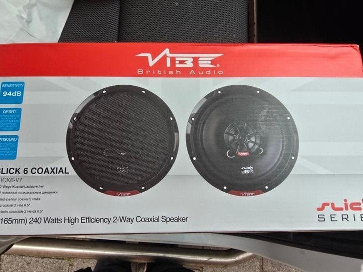 Vibe Slick 6 Coaxiale Speakers - 240 Watt (Nieuw), Auto diversen, Autospeakers, Ophalen of Verzenden, Nieuw
