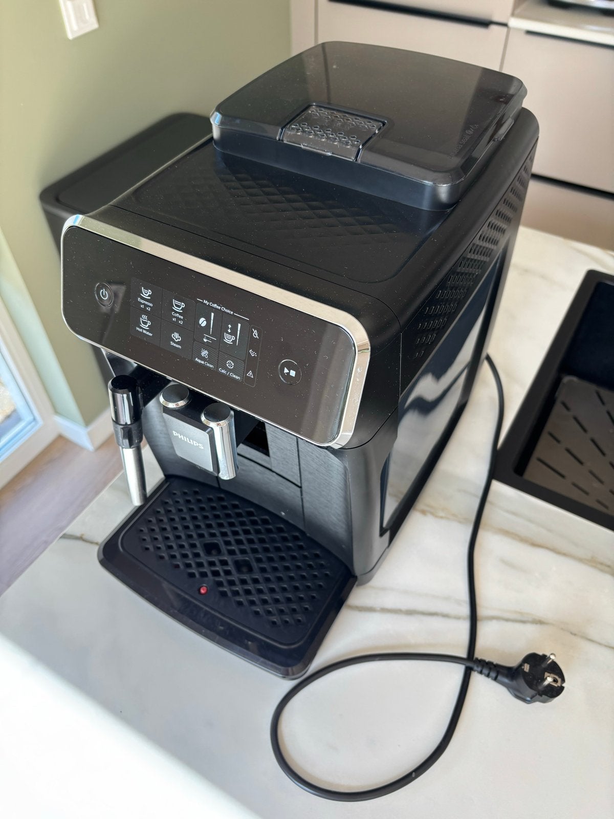 Philips Volautomatische Koffiemachine met Bonen - EP2220/10, Ophalen, Afneembaar waterreservoir, Gebruikt, Koffiemachine