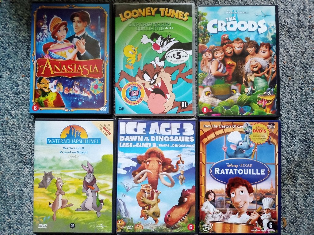 Diverse tekenfilms en kinderfilms vanaf €0,95, Alle leeftijden, Ophalen of Verzenden, Zo goed als nieuw