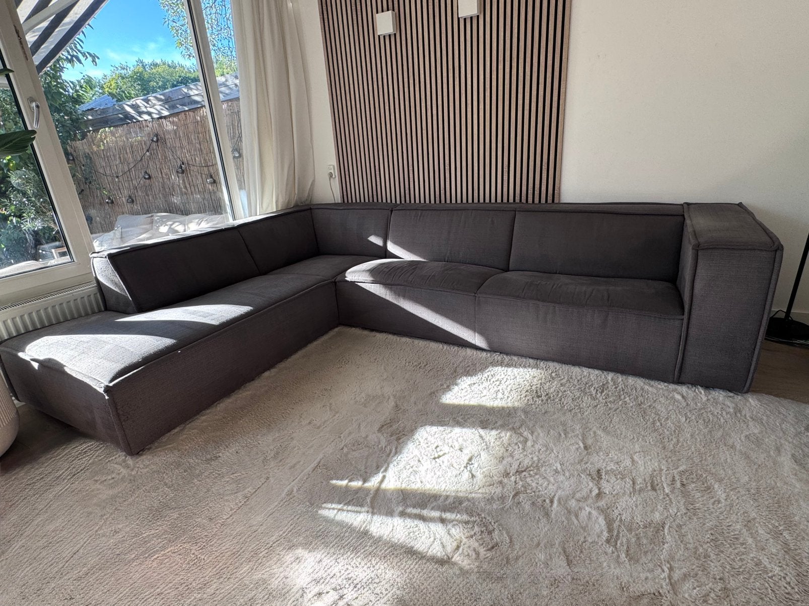 By SIDDE Sommer hoekbank 306 x 230 cm – grijs, Huis en Inrichting, Ophalen, Gebruikt, Hoekbank, 300 cm of meer