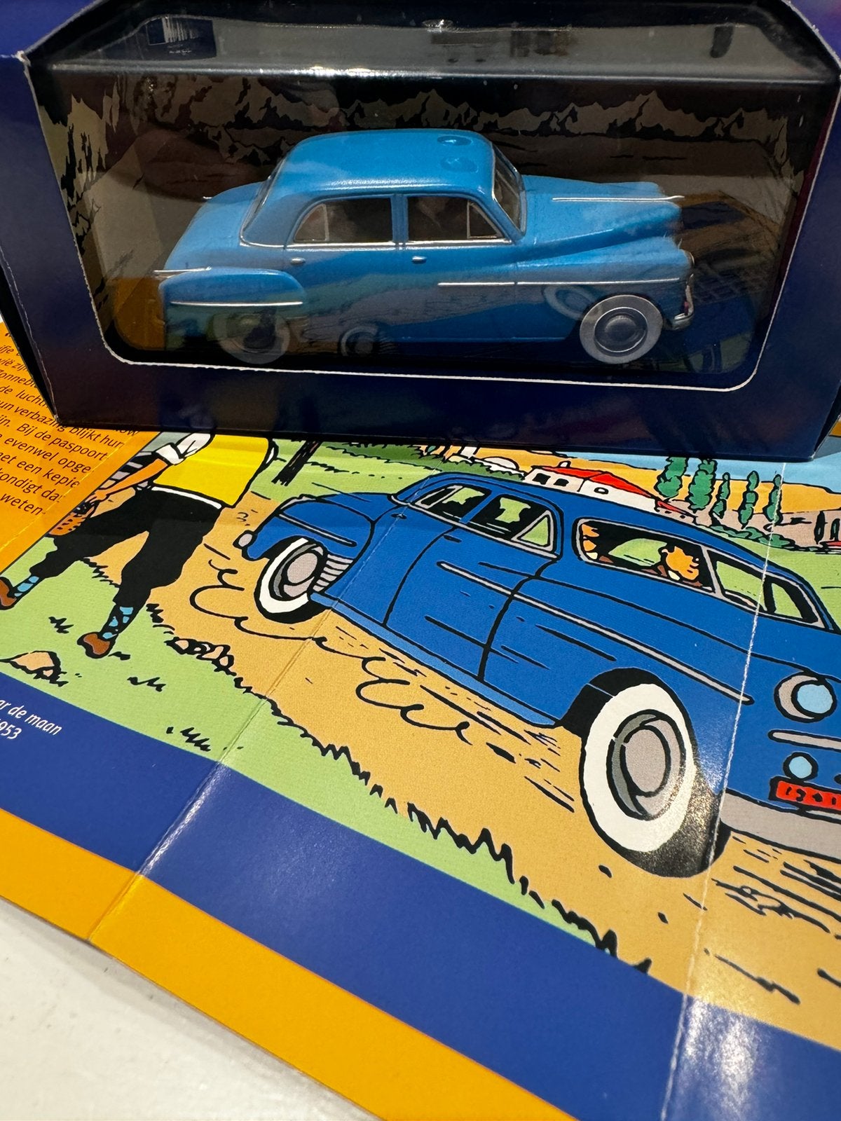 Kuifje auto 1:43 de dodge coronet uit   n d maan, Ophalen of Verzenden, Kuifje, Zo goed als nieuw, Beeldje of Figuurtje