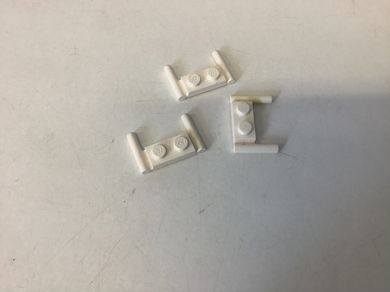 Lego plaat aangepast 1x2 met handgrepen wit, Ophalen of Verzenden, Gebruikt, Losse stenen, Lego