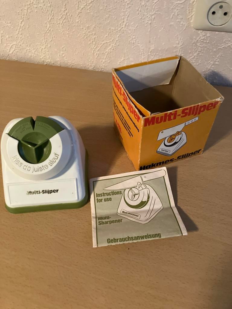 Multi-Slijper Hakmes-Slijper - Vintage Keukenhulp, Huis en Inrichting, Keuken | Keukenbenodigdheden, Ophalen, Kunststof, Wit, Overige merken