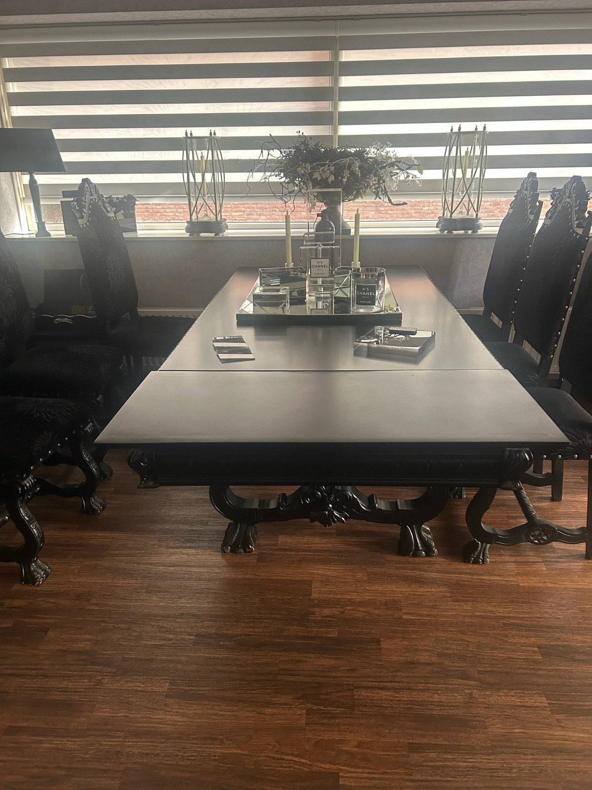 Spaanse eethoek met 6 stoelen - Prachtige staat, 100 tot 150 cm, Ophalen of Verzenden, Zo goed als nieuw, Vijf personen of meer