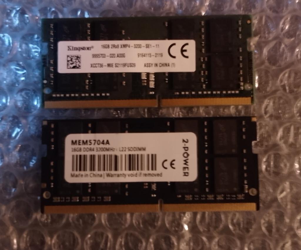 2 Keer 16Gb DDR4 3200Mhz RamGeheugen, DDR4, Ophalen of Verzenden, Zo goed als nieuw, Desktop