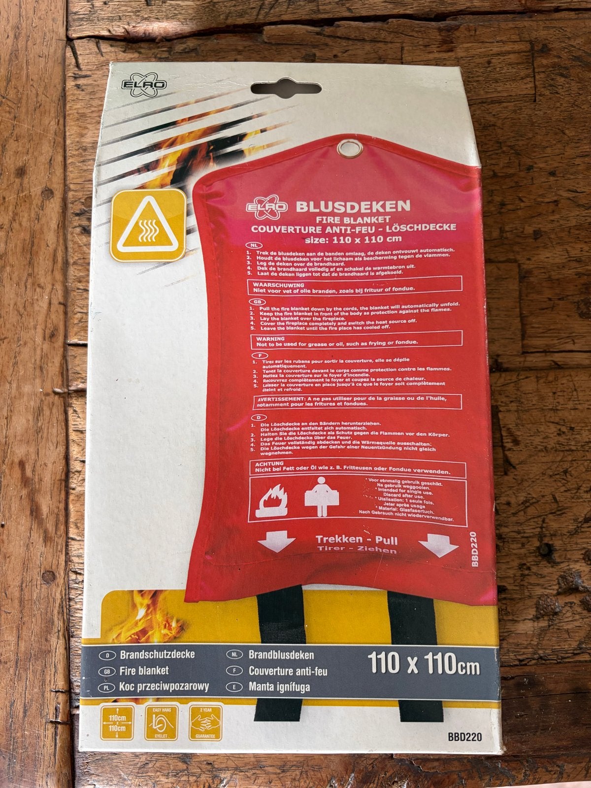 Euro-Lax Blusdeken 110x110cm - Brandveiligheid Thuis, Ophalen of Verzenden, Nieuw, Overige typen