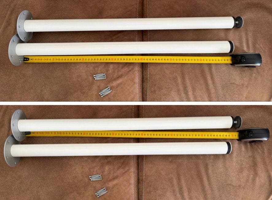 2x IKEA tafelpoot ADILS wit 70 cm inclusief schroeven, Ophalen, Overige typen, Scandinavisch, Metaal