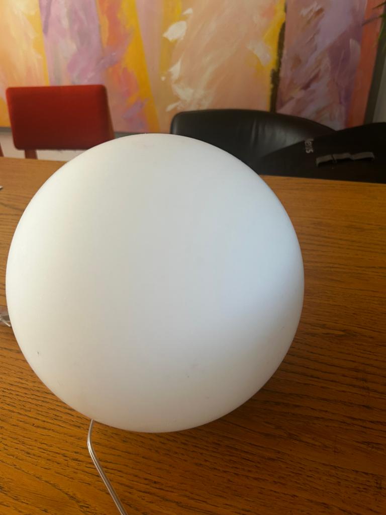 Artemide bol lamp wit globe, Huis en Inrichting, Ophalen, Glas, Minder dan 50 cm, Gebruikt