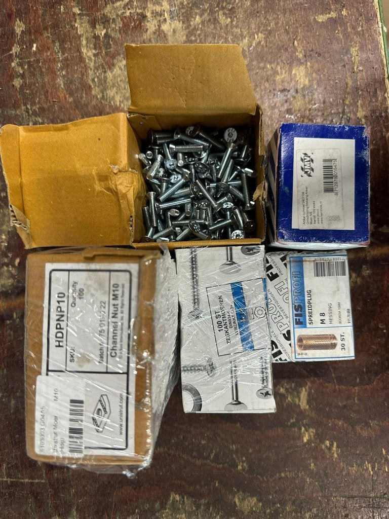 Assorti ijzerwaren zeskantmoer unistrut spreidplug Ankers M8, Ophalen of Verzenden, Nieuw, Minder dan 50 mm, Overige typen