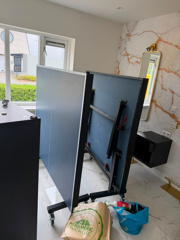 tafel tennis, Sport en Fitness, Tafeltennis, Ophalen of Verzenden, Zo goed als nieuw, Tafel Indoor, Verrijdbaar