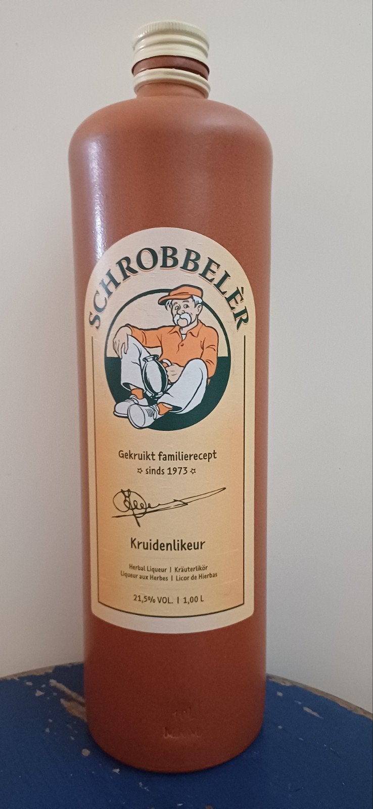 Schrobbeler stenen kruik  leeg !, Verzamelen, Ophalen of Verzenden, Gebruikt, Frankrijk, Overige typen