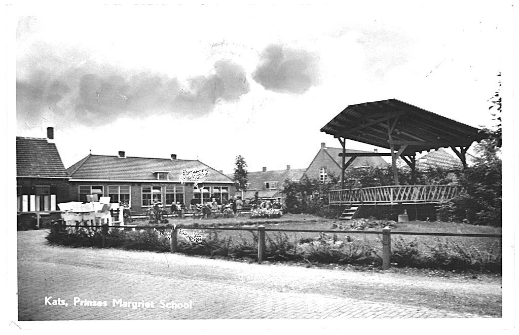 804494 Kats Zeeland 1958 Prinses Margriet School Gelopen, Ophalen of Verzenden, 1940 tot 1960, Gelopen, Zeeland