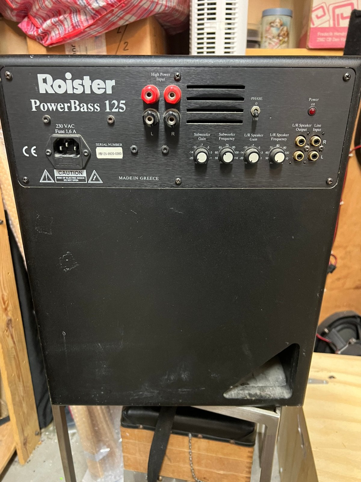 Roister PowerBass 125, een actieve subwoofer, Ophalen, Gebruikt