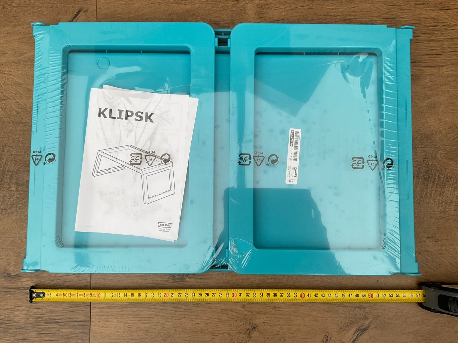 Nieuw blauw Klipsk Ikea ontbijt op bed tafeltje kunststof, Ophalen, Minder dan 45 cm, Kunststof, Rond