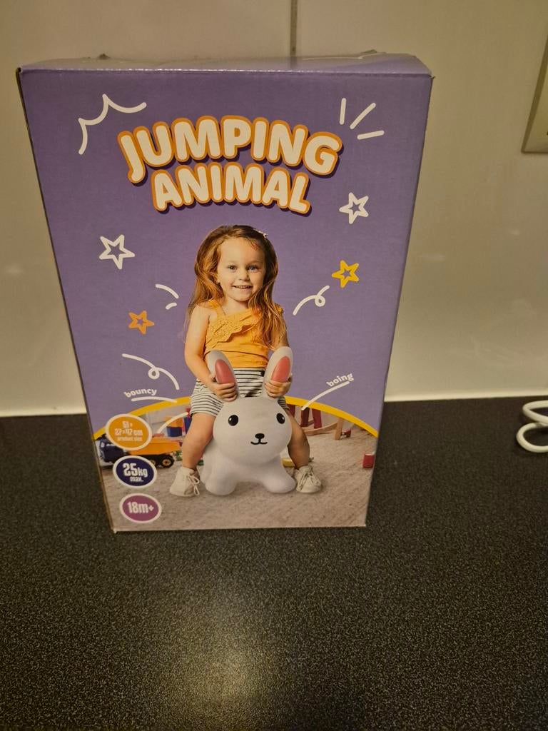 Jumping Animal Konijn - Opblaasbaar Springdier voor Kinderen, Ophalen, Zo goed als nieuw