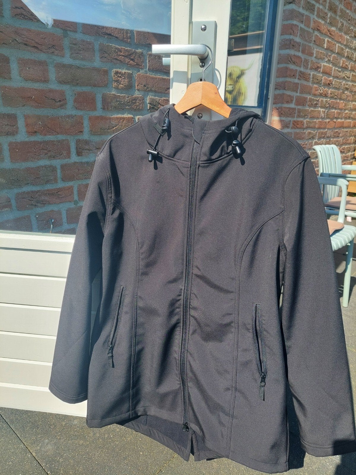 Zwarte Dames Jas met Capuchon, Zwart, Maat 42/44 (L), Ophalen of Verzenden, Onbekend