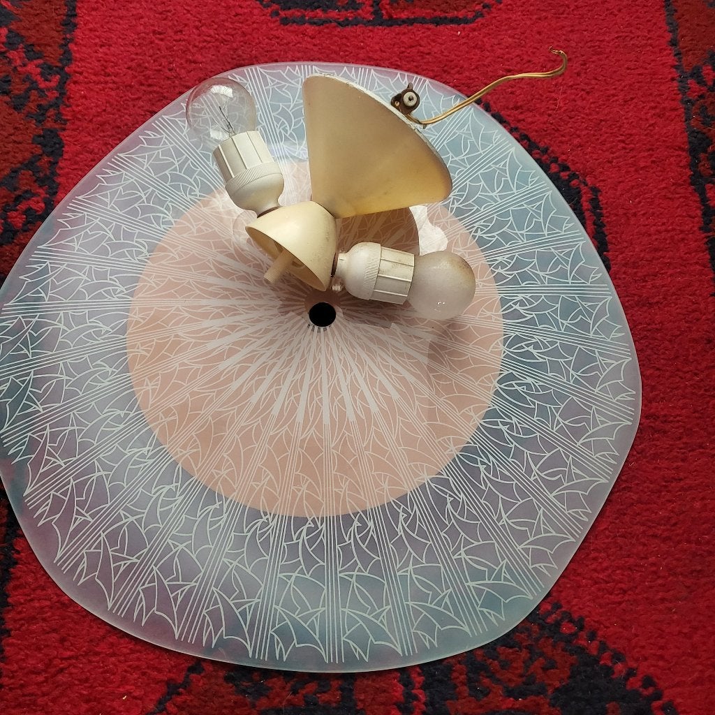 lamp vintage ( plafonnière), Huis en Inrichting, Ophalen, Glas