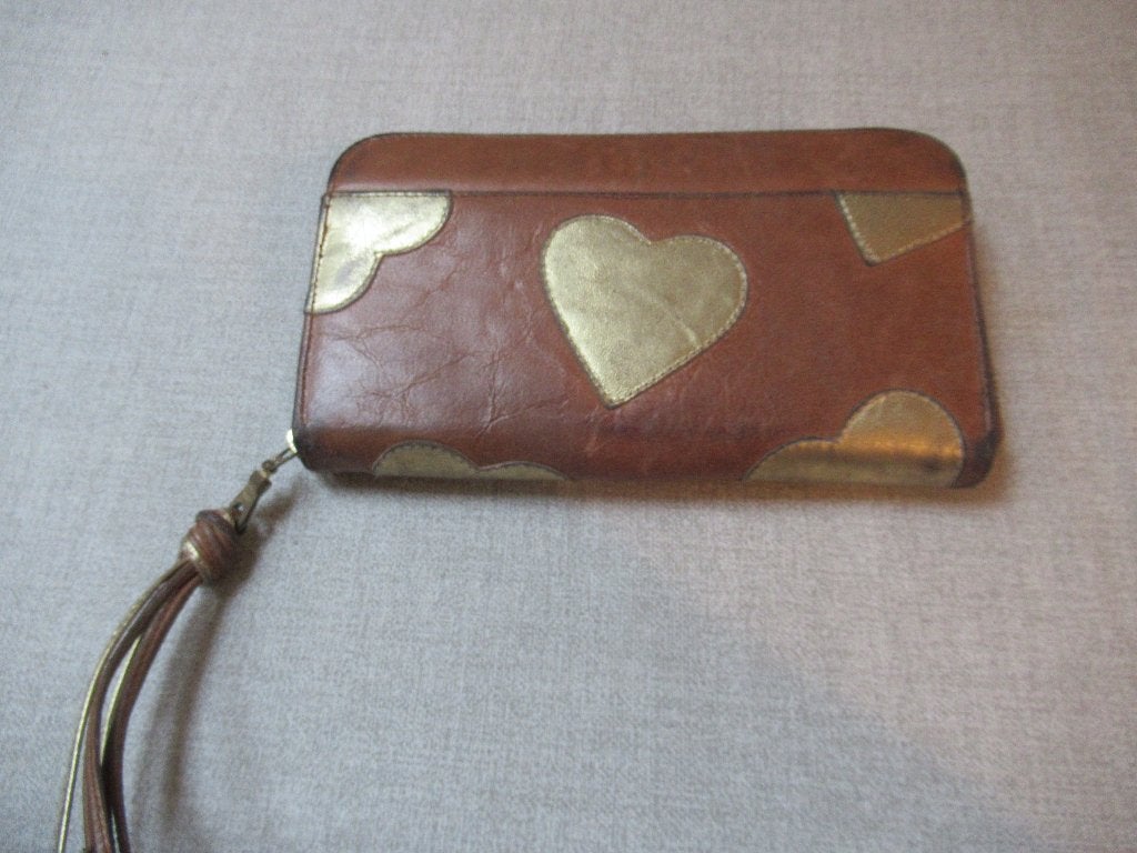FAB PORTEMONNEE met GOUDKLEURIGE HARTEN, Overige merken, Gebruikt, Overige kleuren, Ophalen of Verzenden