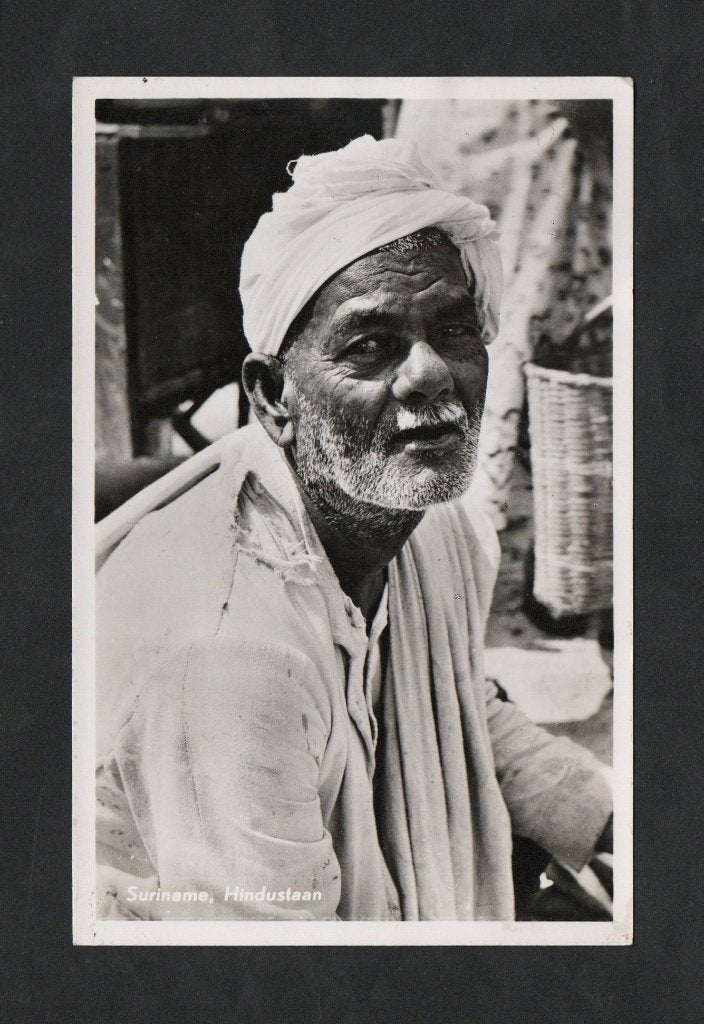 Suriname Hindustaan Hindoestaan Portret 1957., Verzamelen, Ophalen of Verzenden, 1940 tot 1960, Ongelopen, Buiten Europa