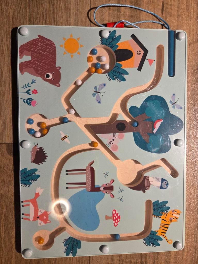 Houten magnetisch doolhof bosdieren HEMA, Ophalen of Verzenden, Overige typen