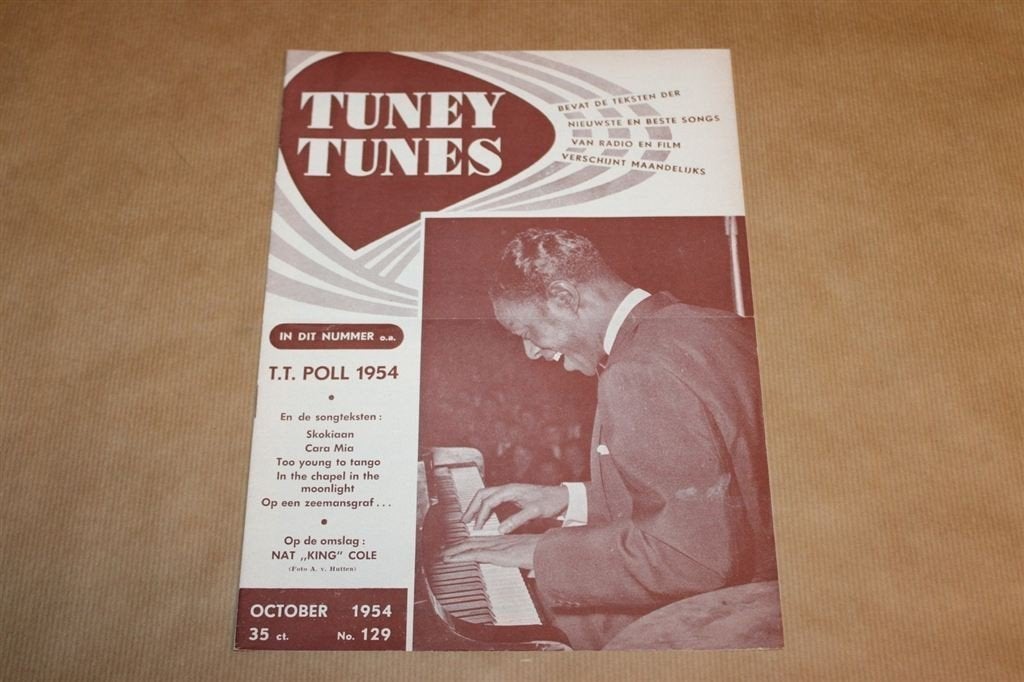 Tuney Tunes - No. 129 - 1954 - Met Nat King Cole, Ophalen of Verzenden, 1940 tot 1960, Knipsel(s)
