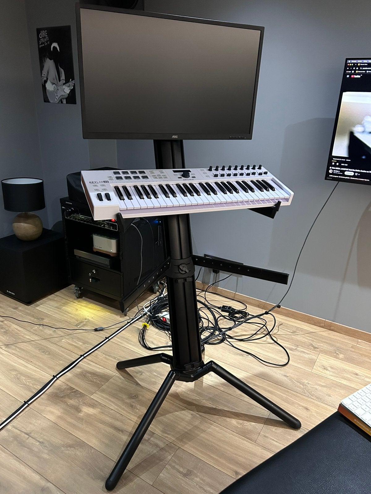 K&M spider pro stand + AOC Q32E2N 31,5inch Quad HD Monitor, Ophalen, Zo goed als nieuw, Keyboard of Synthesizer