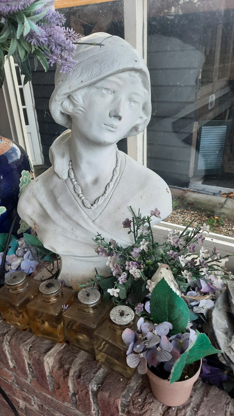 Vintage Buste van Vrouw - Art Deco Stijl, Antiek en Kunst, Ophalen of Verzenden