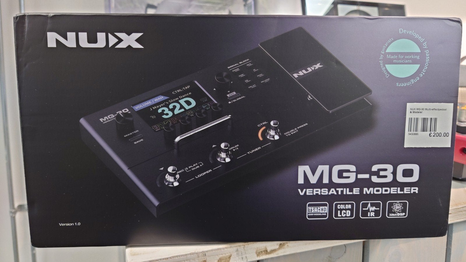 NUX MG-30 Multi-effectpedaal & Modeler, Ophalen of Verzenden, Info@kingcashshoptilburg.nl, NUX, Tilburg