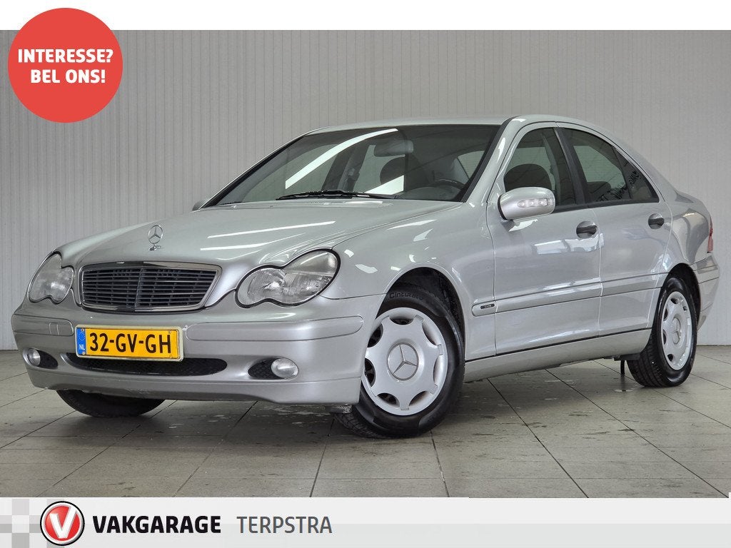 Mercedes-Benz C-Klasse 180 Classic/ N.A.P!/ Trekhaak/ Clima/, Auto's, Oldtimers, 1998 cc, Zwart, Bedrijf, Handgeschakeld