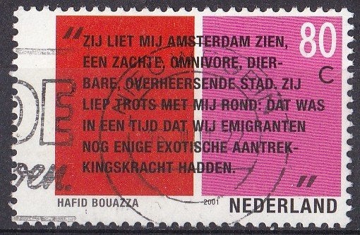 Tussen twee culturen – Hafid Bouazza - gebruikt – NVPH 1959, Ophalen of Verzenden, Na 1940, Gestempeld