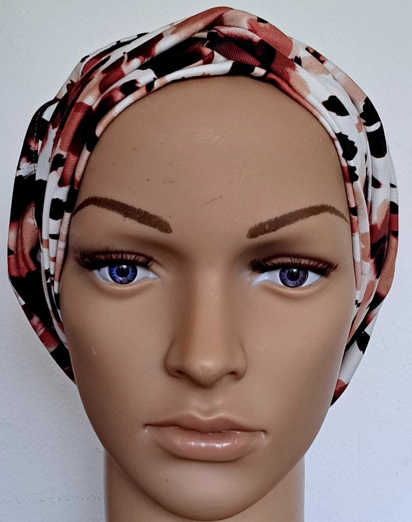 Chemo/haarverlies tricot muts met sjaal no 24 A., Anna, Maat 42/44 (L), Nieuw, Ophalen of Verzenden
