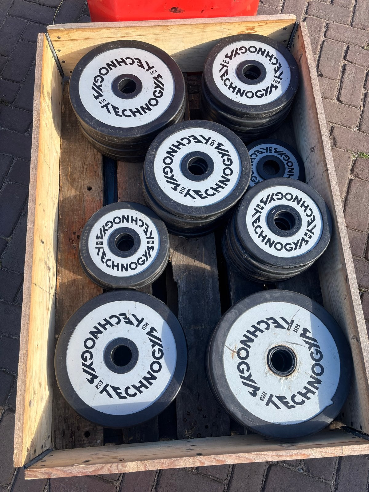 Technogym Isotonic Halterschijvenset - 365 kg, Ophalen, Halterschijven, Technogym, Armen