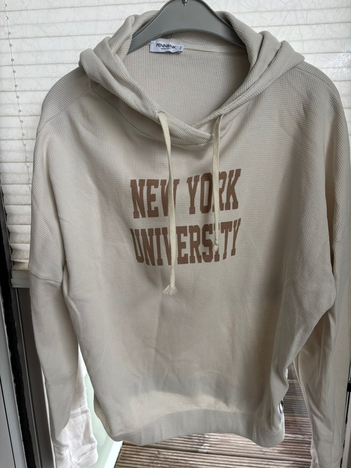 PENNN&INK New York University hoodie maat M, Kleding | Dames, Ophalen of Verzenden, Zo goed als nieuw, Maat 38/40 (M), Beige